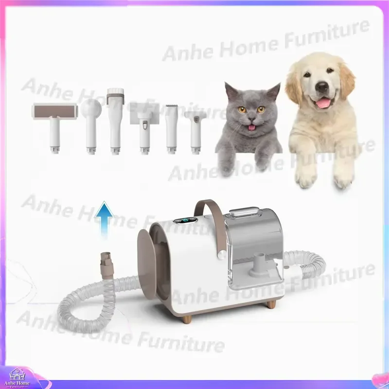 Dog Grooming Vacuum Kit 99% Hair Suction Clipper Set with 5 Tools 2.5L Dustbin Pet Trimmer for Shedding Cleaning Low Noise