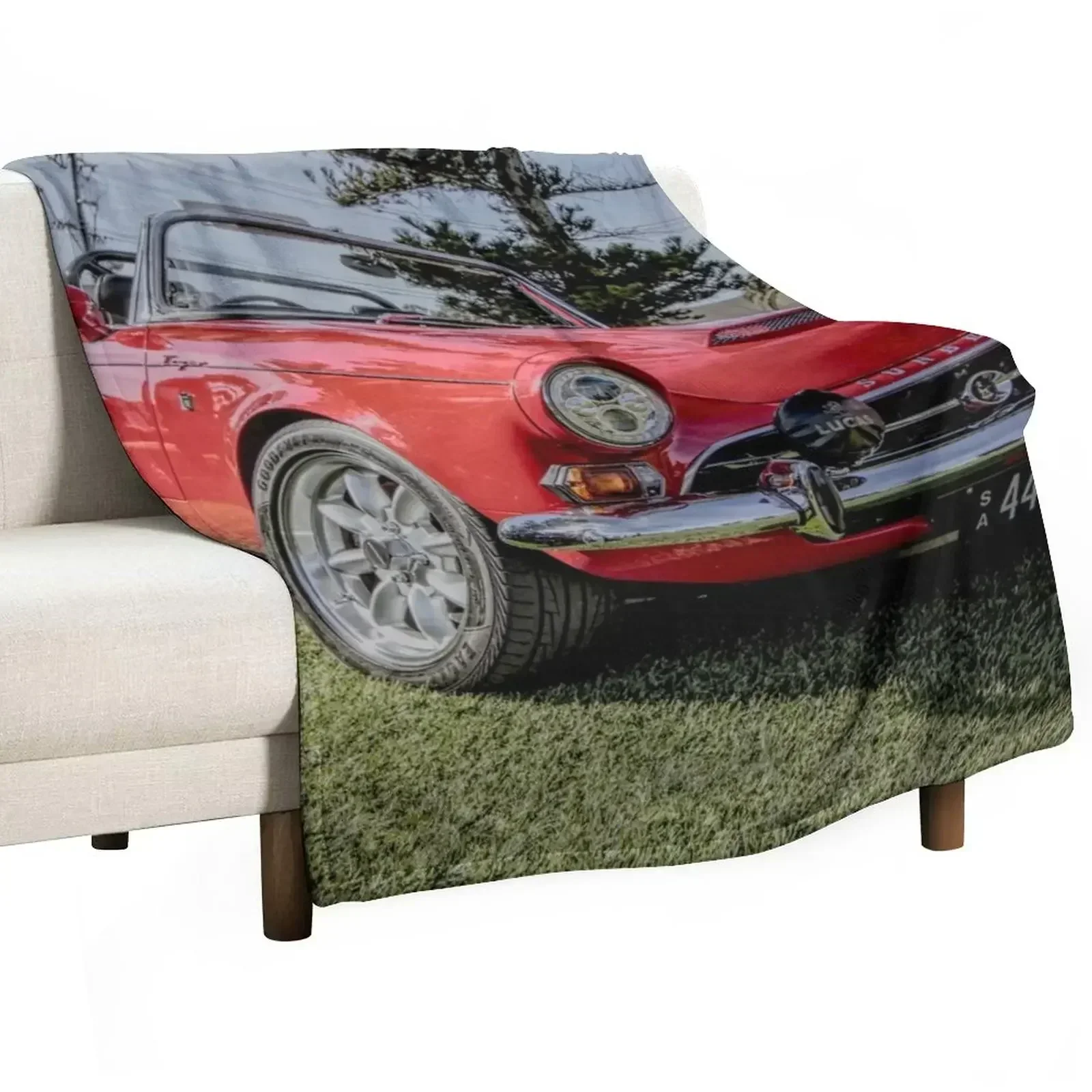 

Sunbeam Tiger in red Throw Blanket Cute Plaid manga Blankets