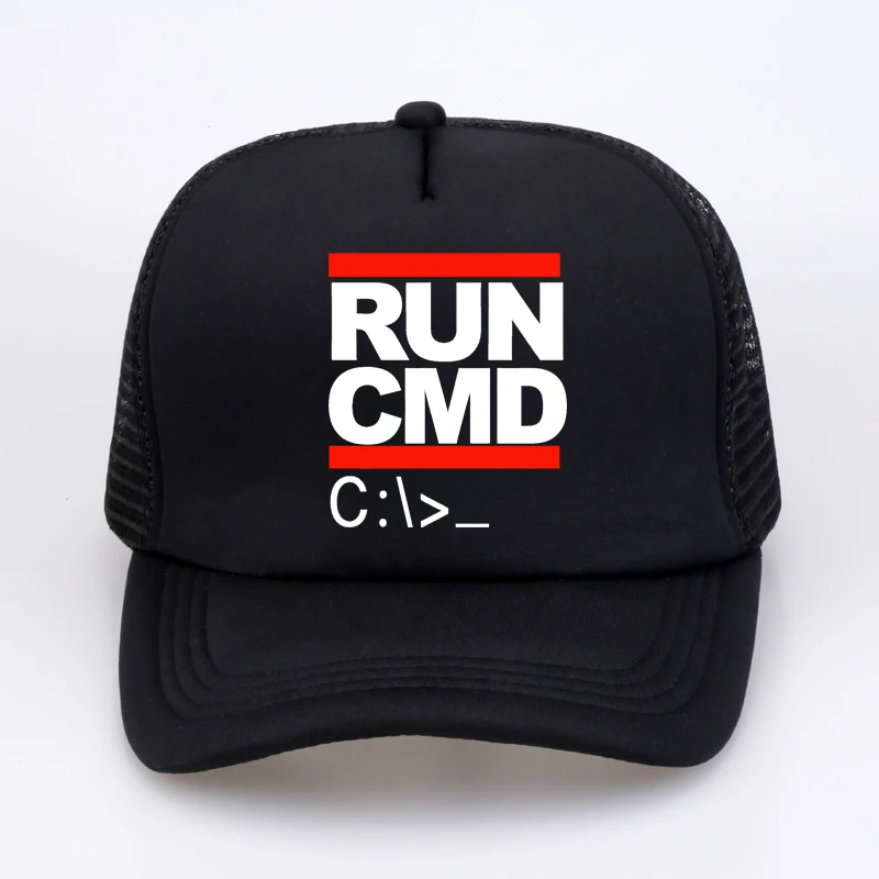 قبعات شبكية قابلة للتنفس للرجال، قبعة بيسبول لمبرمج الكمبيوتر Cmd، قبعات صيفية مضحكة لهدايا أعياد الميلاد