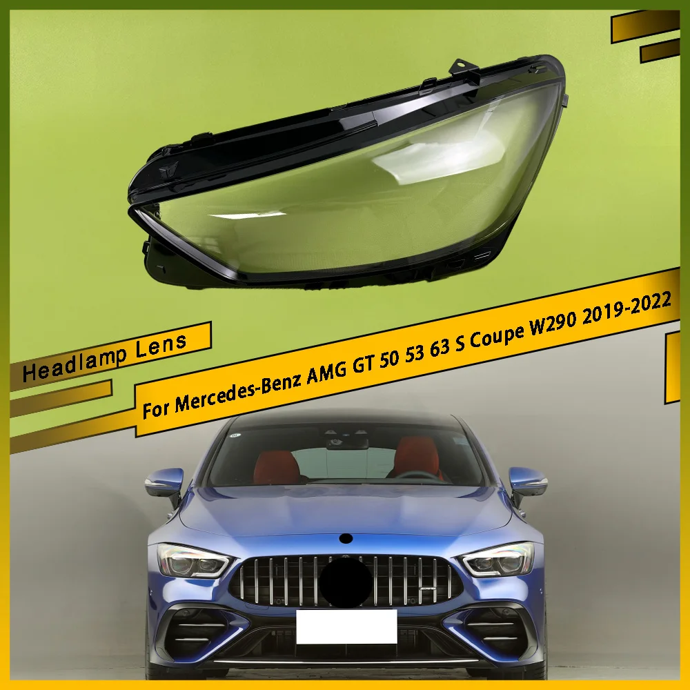 

Left Right Car Headlight Clear Lens Lampshade Shell Cover For Mercedes-Benz AMG GT 50 53 63 S Coupe W290 2019 2020 2021 2022