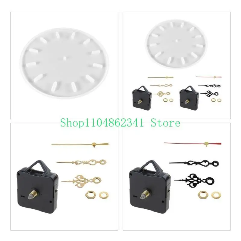652F Round Clock Silicone Mold with Pointer for Epoxy Resin DIY Jewelry Making
