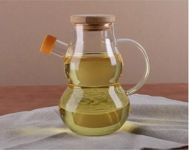 1PC 500ML Glass Cruet Olive Oil Bottle Pourer Vinegar Bottle Sauce Bottle Oil Dispenser OK 0356