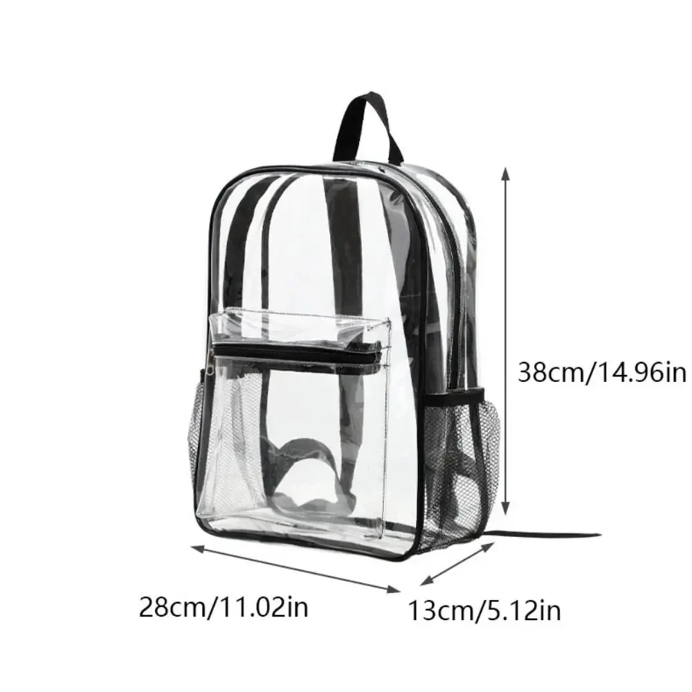 Fashion Waterproof Backpack Women Men Portable Travel SchoolBag Casual Student LargeCapacity Female Transparent Unisex Backpack