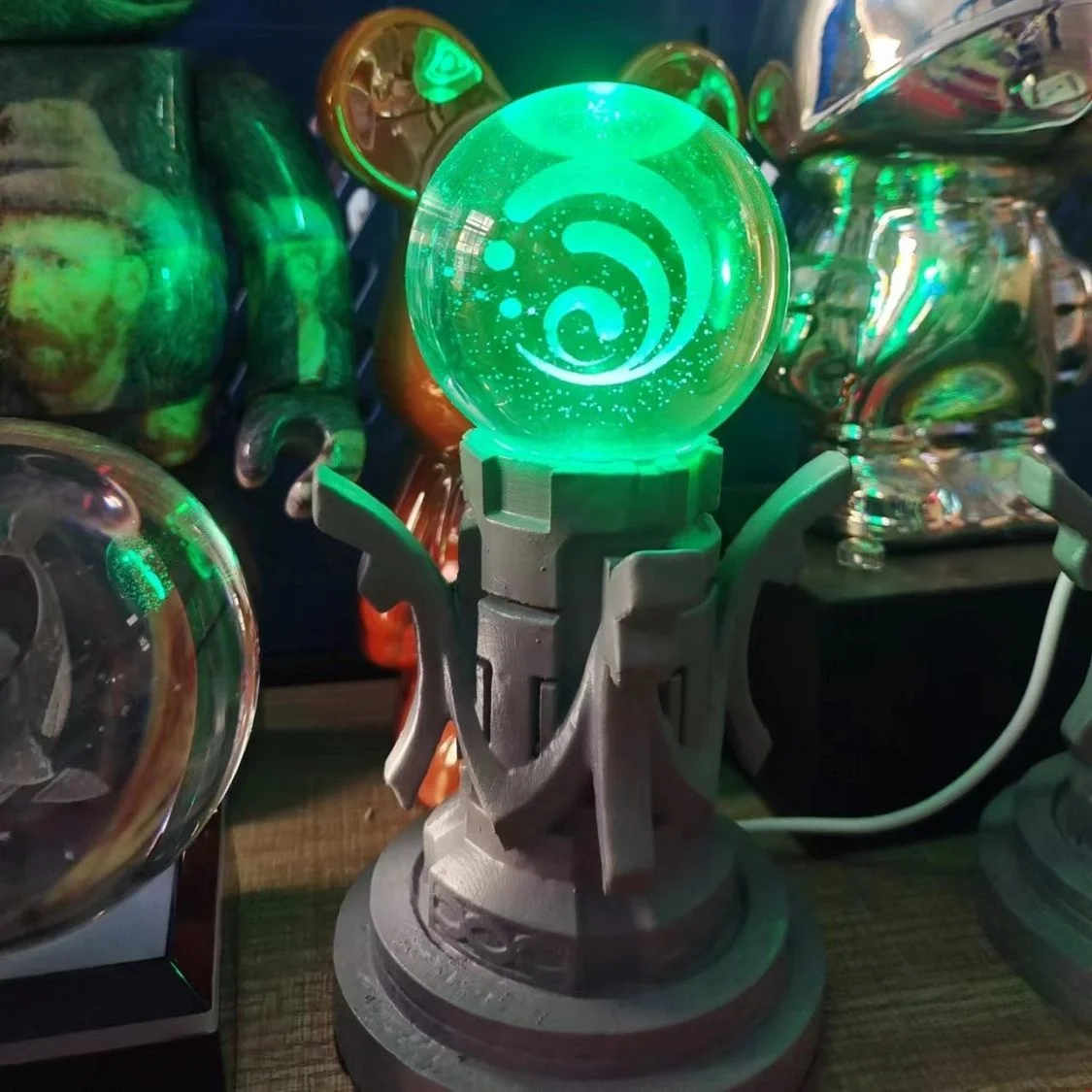 Game Genshin Impact 7 Element Ball God\'s Eye Night Light Wendi Xiao Klee Hutao Inazuma Mondstadt Liyue Element Toys Fans Gifts