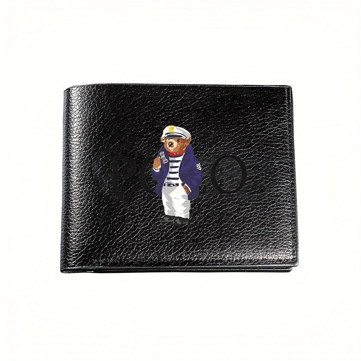 

Polo Bear Sailor Captain Stylish Wallet: Business Mens Casual Elegant Simple Practical Quality Wallet Stylish Printing Graphic C