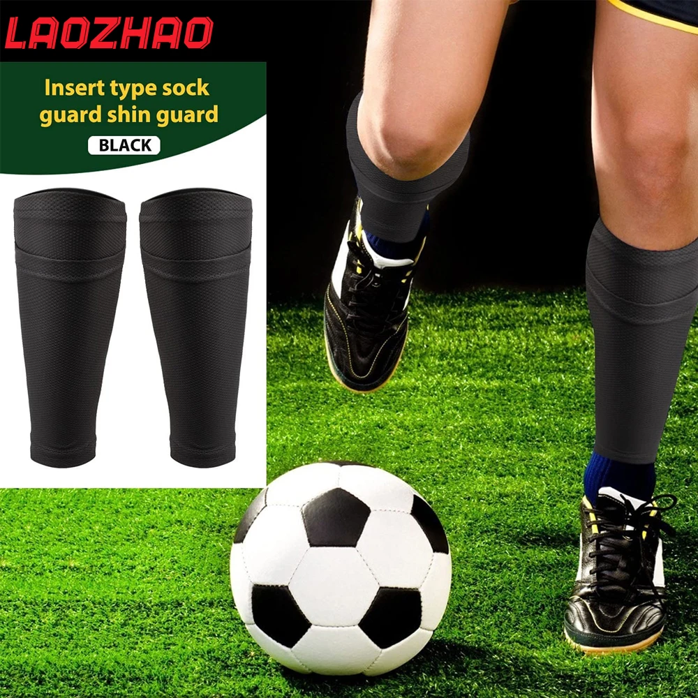 1 Paar Fußball-Schienbeinschoner mit Ärmeln, atmungsaktiver Beinschutz, leicht und flexibel, für Männer, Frauen, Kinder, Fußball, Laufen, S