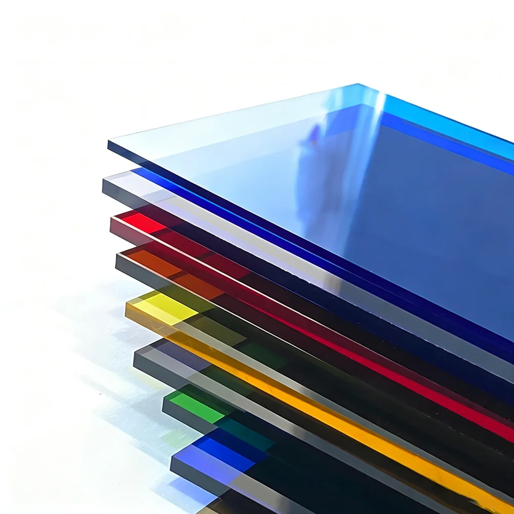Thickness 3/5/8/10mm Colorful Translucent Acrylic Board Decoration DIY Material 100x100 150x150 200x200-300x500mm Size Panel