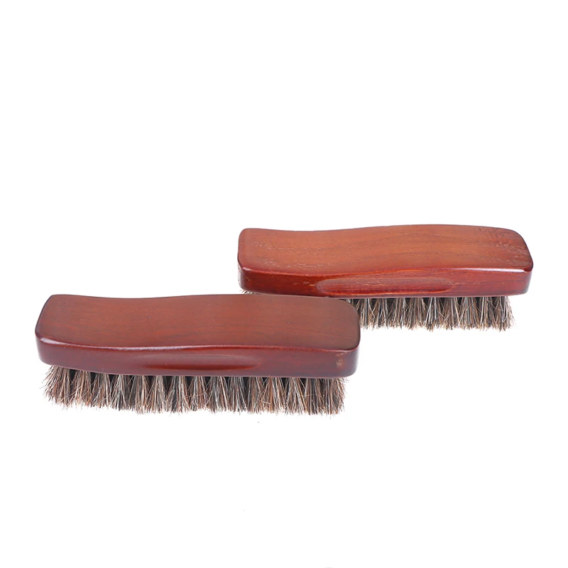 1pc new Horsehair Wooden Brush Car Detailing Polishing Buffing Brush Soft Horsehair Leather Brush Multifunctional Cleaning Tools