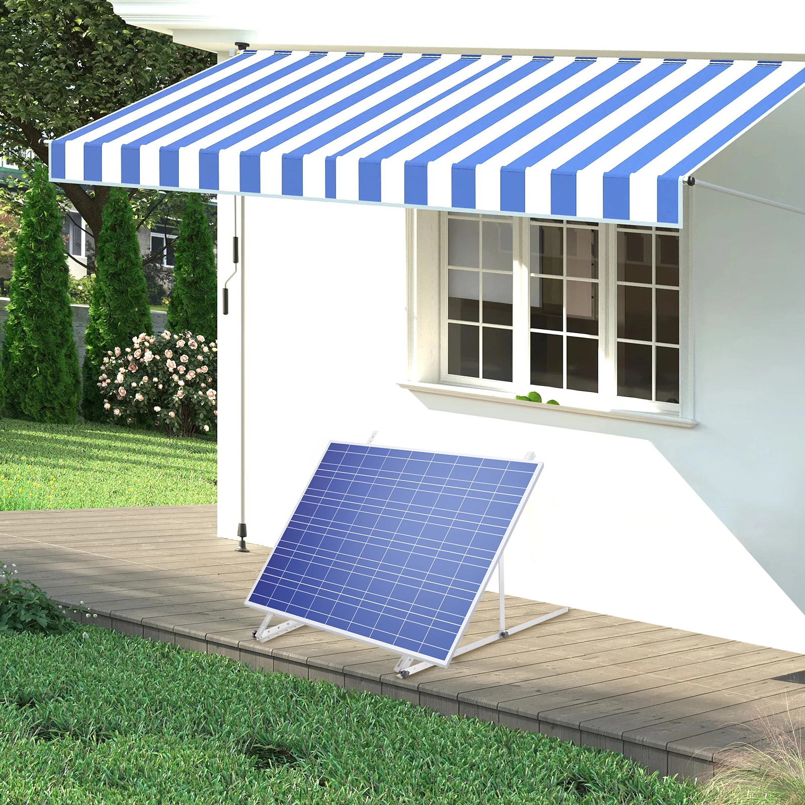 

Silver Adjustable Solar Panel Bracket (41*21.6In, 2 Pieces) - All Assembly Accessories&Effortless Clean, Weather-Resistant