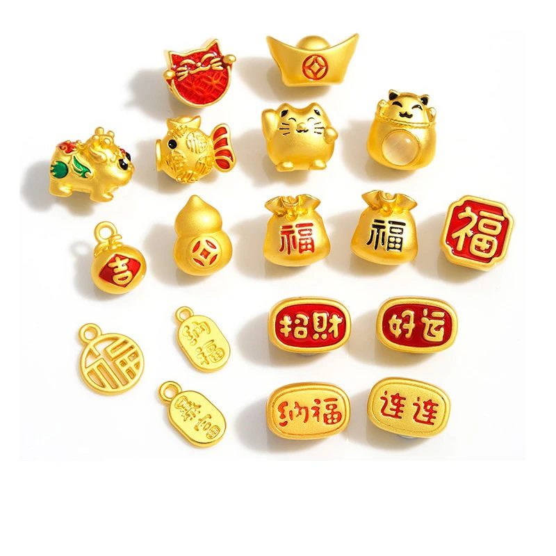 Wholesale Of Fashionable DIY Lucky Bags Pixiu Fortune Attracting Cats Nafu Necklaces Bracelets Accessories