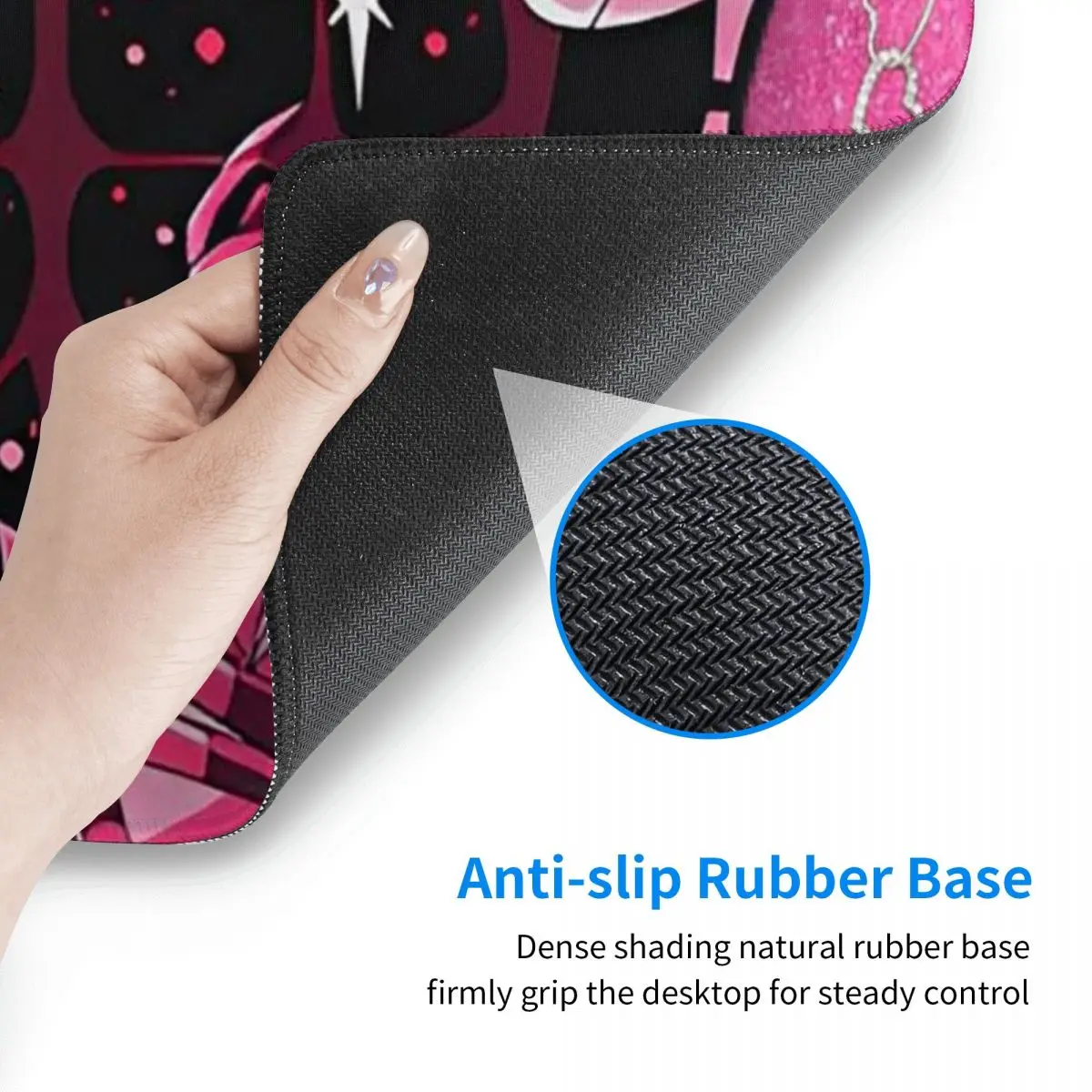 

Большой коврик для мыши Angel Dust Hazbin's: игровой коврик для ПК, ноутбука, клавиатуры, компьютера, офиса, аксессуар для геймеров, настольный коврик