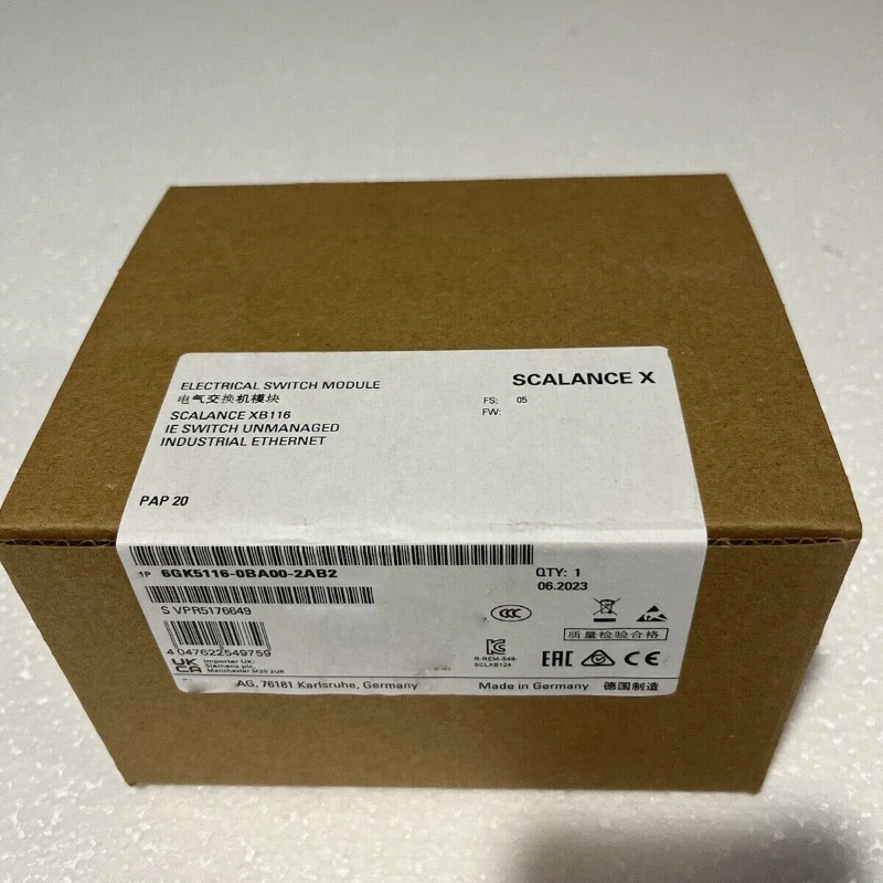 

NEW IN BOX 6GK5116-0BA00-2AB2 SCALANCE XB116 unmanaged IE switch 6GK5 116-0BA00-2AB2