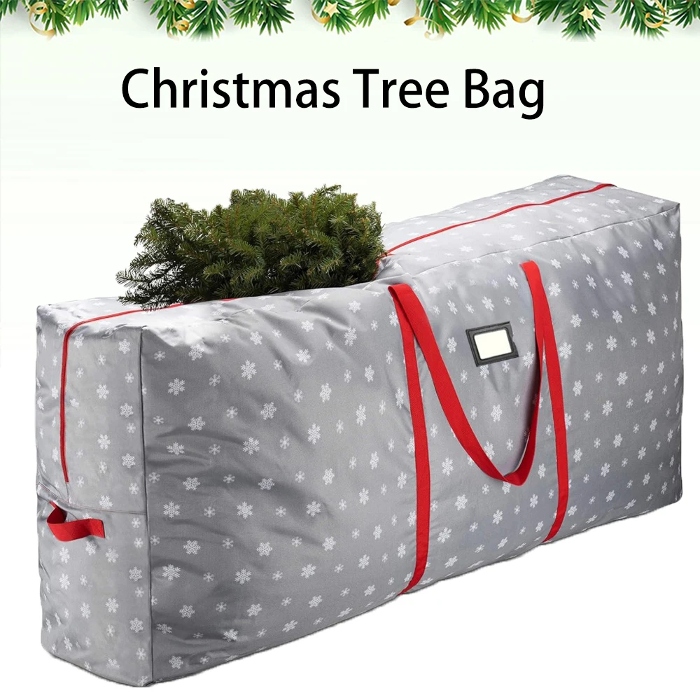 Foldable Christmas Tree Xmas Decoration Wreath Storage Bag Oxford Cloth Bag For Storing Christmas Utenciles Garland Home Storage