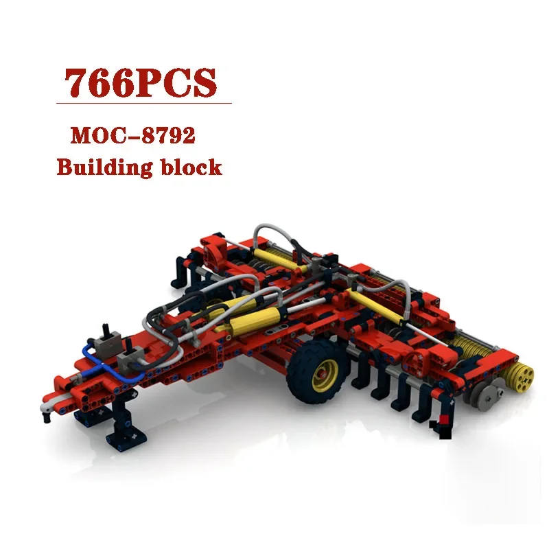 Classic Custom Building Blocks MOC-8792 Trailer with Front Weight and Pneumatic Splicing Block Model 766pcs, Boy Birthday Gift