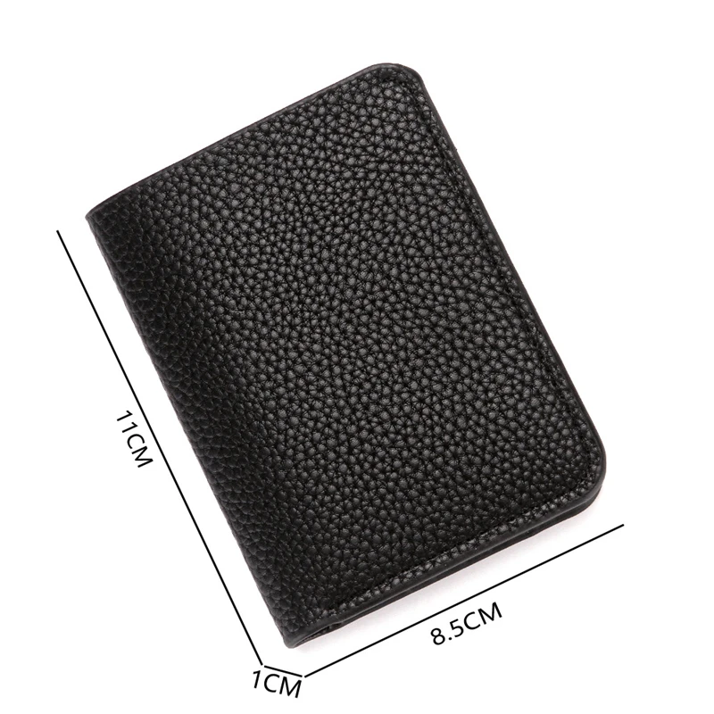 Soft Pu Leather Men Card Holder Mini Business Credit Card Wallet Multifunctional Purse Money Bag Cardholder