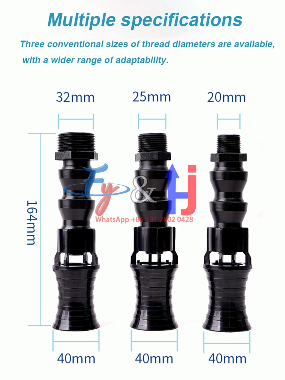 Fish Tank Outlet Vortex Flow Accelerator, Universal Adjustment Rotation, Enhanced Flow ABS Tornado Nozzle