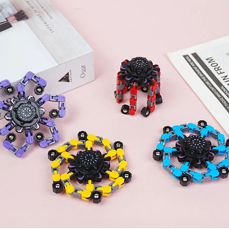 변형 가능한 피젯 스피너 체인 장난감 어린이용 항스트레스 핸드 스피너 스트레스 해소 장난감 성인용 피젯 센서리 자이로 선물