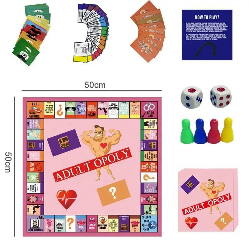 الكبار مجلس لعبة زوجين الكبار Opoly مجلس لعبة العلاقة لعبة ببطاقات ورقية المحمولة زوجين لعبة هدايا عيد الحب له لها *