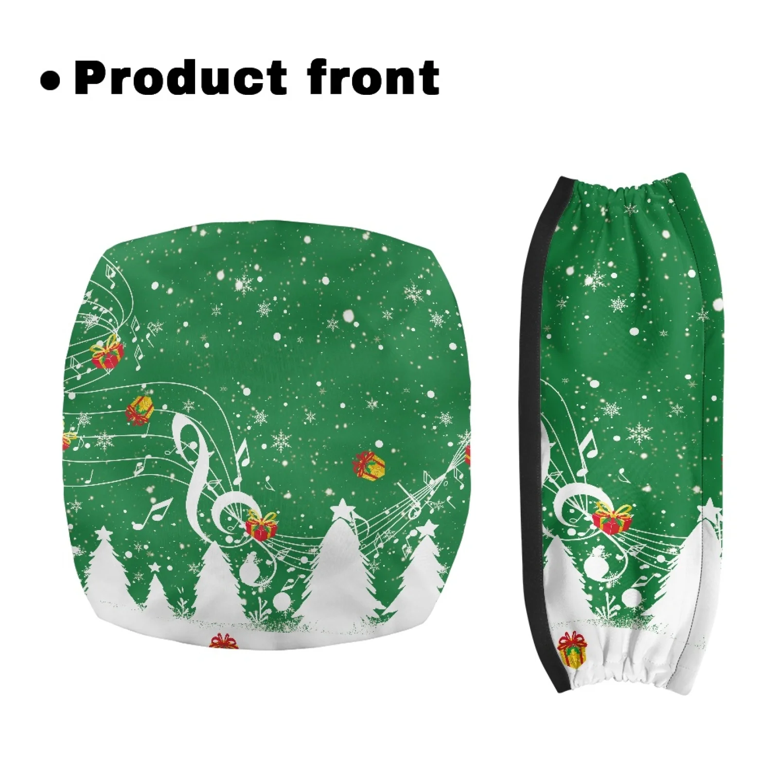 Coloranimal Christmas Music Theme 2 Pcs Walker Seat Cushion Polyester Rollator Walker Cover for Friends