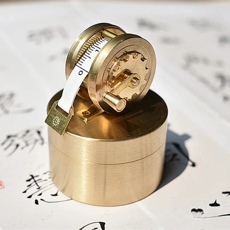 Exquisite Pure Copper Small Tape Measure Retro Flywheel Manual Reel Portable Sewing Measurement Tool Free Shipping in stock