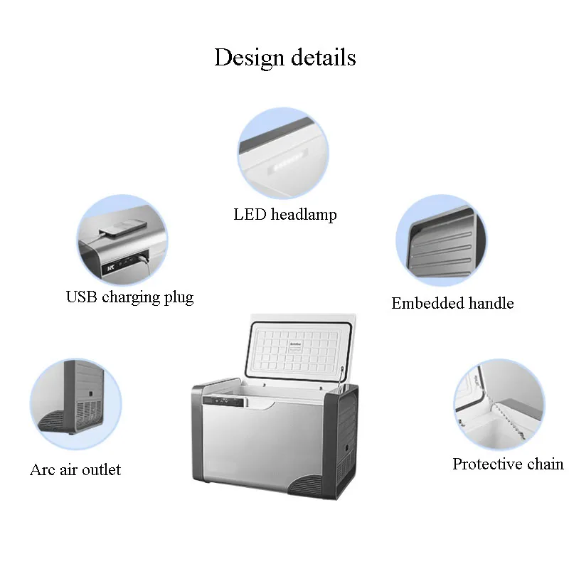 Compresor de doble propósito para coche y hogar, refrigerador pequeño portátil de viaje, protección inteligente de batería, 20l