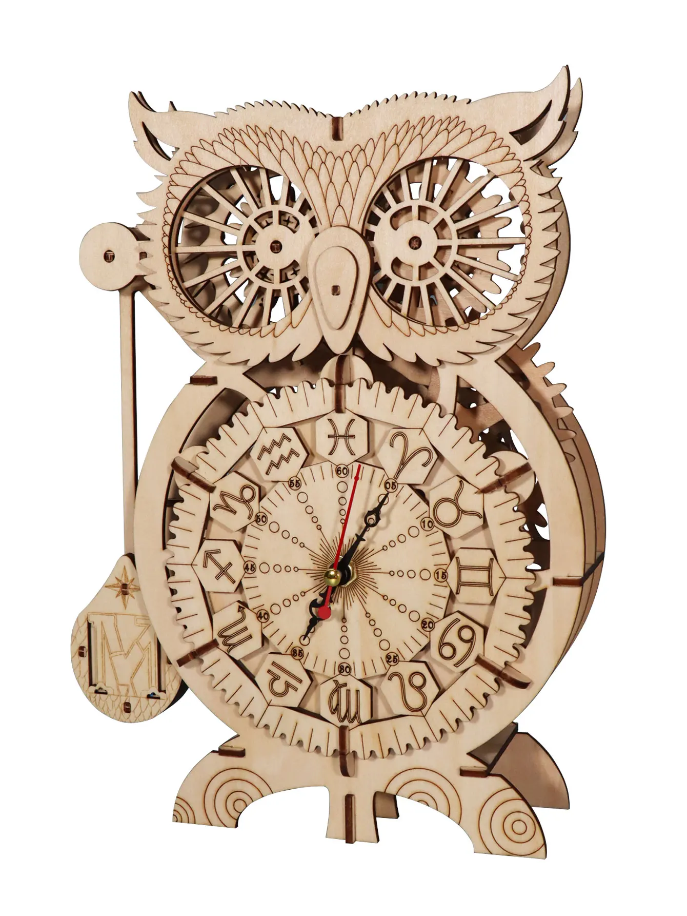 

3D Wooden Puzzle For Adults Owl Clock Model Kits DIY Handmade Crafts To Build Construction Unique Birthday Or Christmas Gifts