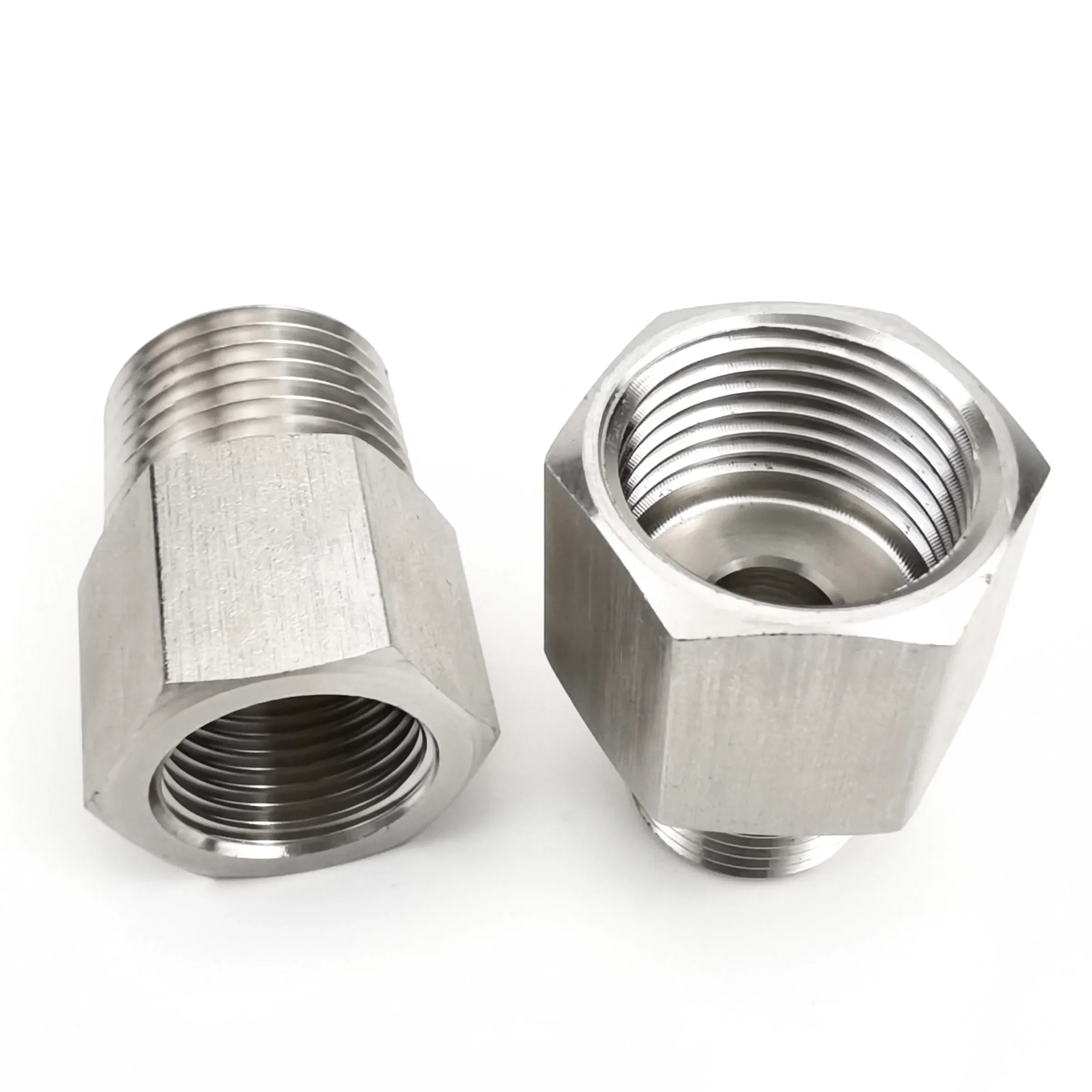 1/8 "1/4" 3/8 "1/2" 3/4 "BSP gwint żeński-męski 304 łącznik rur ze stali nierdzewnej odporne na wysokie ciśnienie Adapter złącza