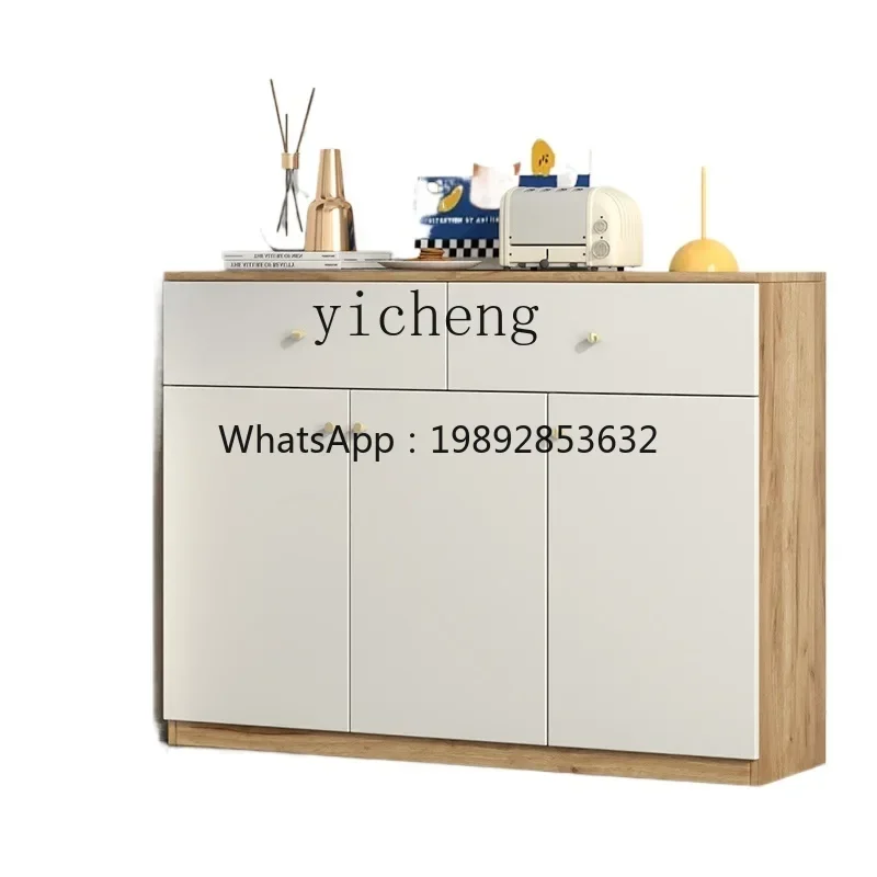 

XLL Modern Simple Side Cabinet Solid Wood Multifunctional Locker Living Room Snack Tea Cabinet Storage Cabinet