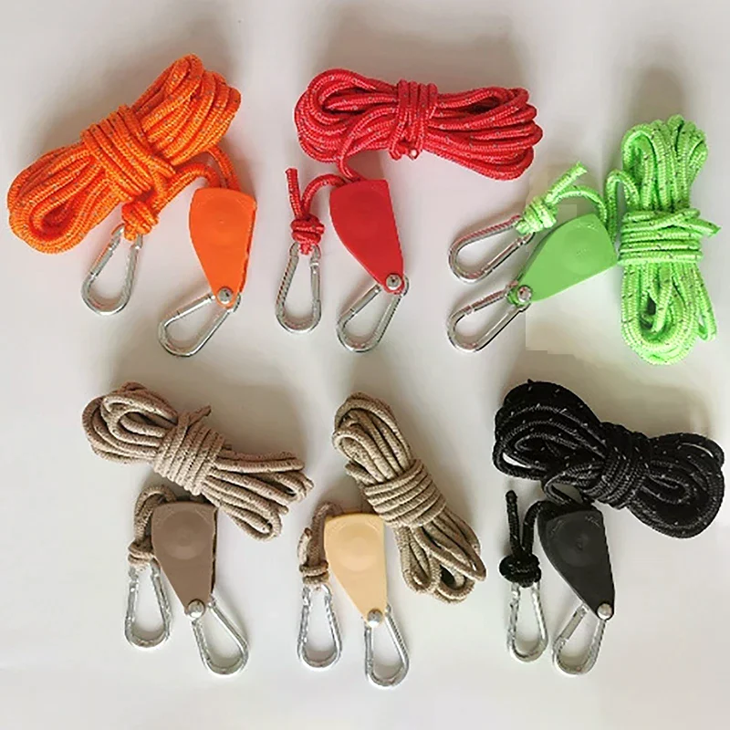 Outdoor Camping Rope Tent Rope  Regulator Adjustable Lifting Rope