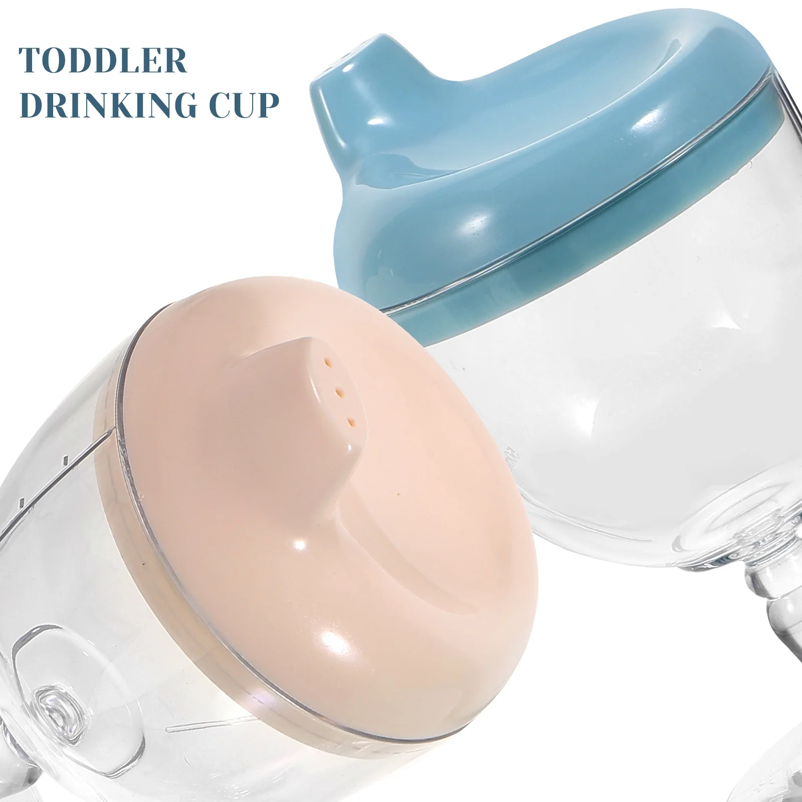 Taza de copa para bebé, botella de agua reutilizable de plástico con leche Adorable para niños con pajita, vasos de entrenamiento para beber para niños pequeños, 2 uds.