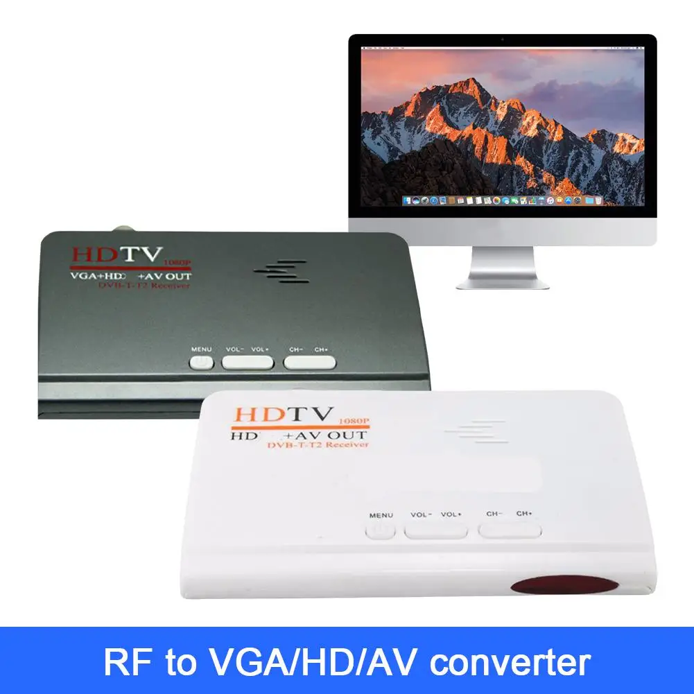 Receptor de Satélite Digital compatível com HDMI, Sintonizador de TV, RF para VGA, HD, Conversor AV, Compatível com Pal-I, Pal-DK, DVB-T, T2, ISDB-T, Y9H7