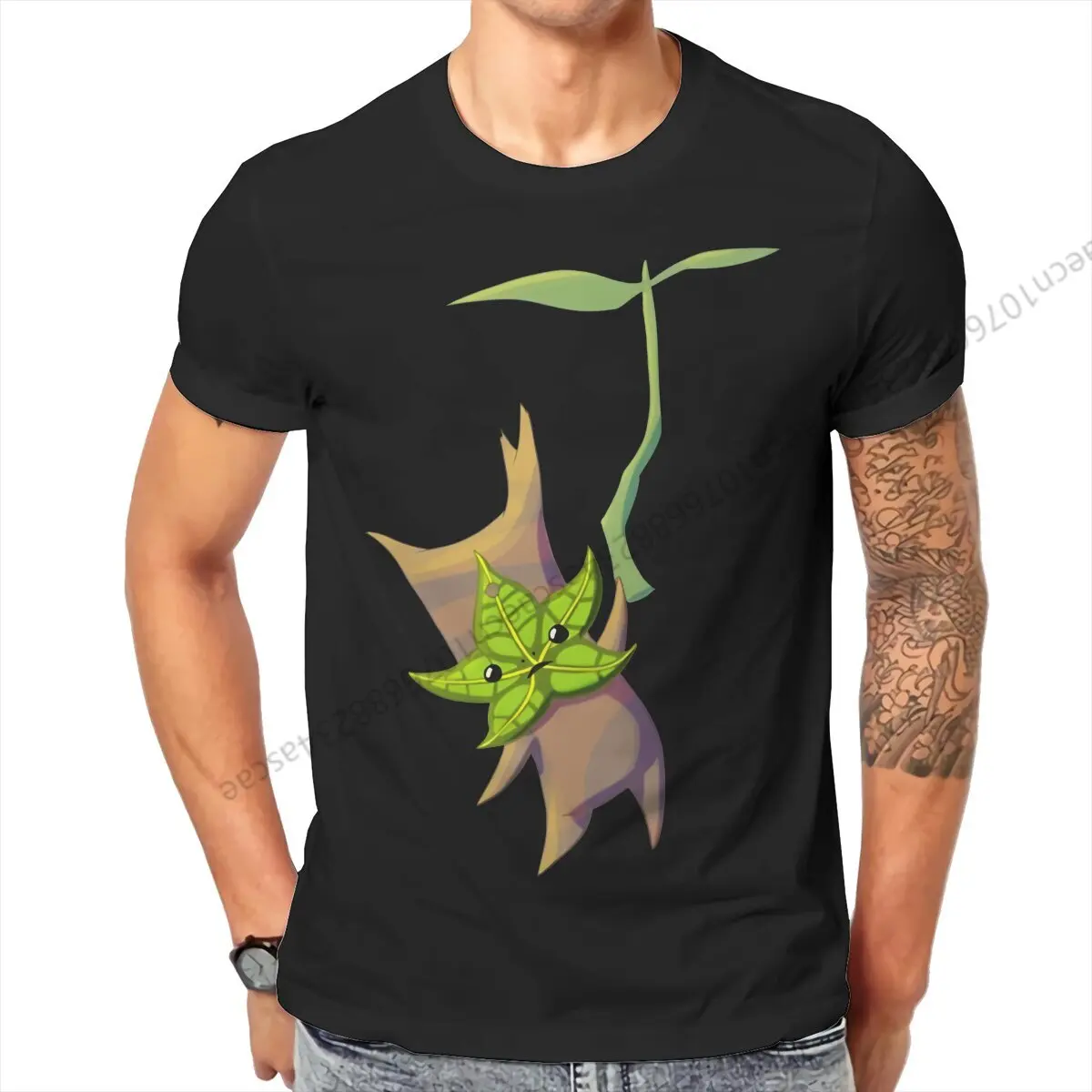 Cute Koroks Leaf Funny T Shirt Men Tees Summer Clothing Cotton Crewneck TShirt