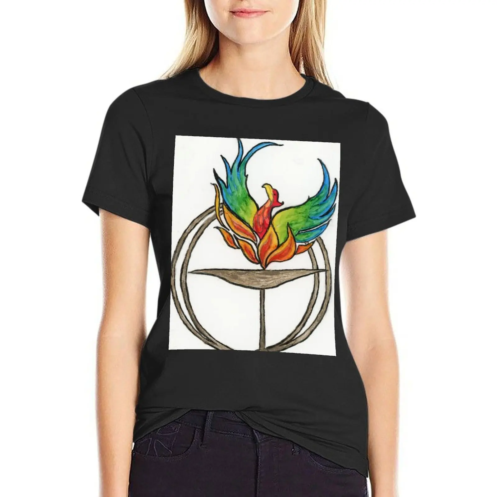 Unitarian Phoenix T-Shirt Aesthetic clothing korean fashion quick-drying funny t shirts for Women