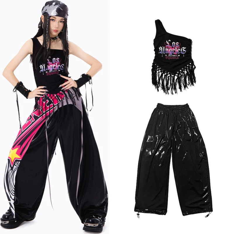 costumi-da-ballo-jazz-per-gruppi-di-ragazze-2026-abiti-kpop-neri-per-bambini-gilet-e-pantaloni-cargo-abbigliamento-da-ballo-hip-hop-xh4746