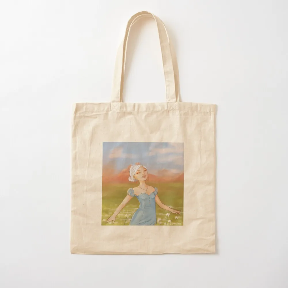 Girl in the field Tote Bag tote bag university bags luxury women Eco bag