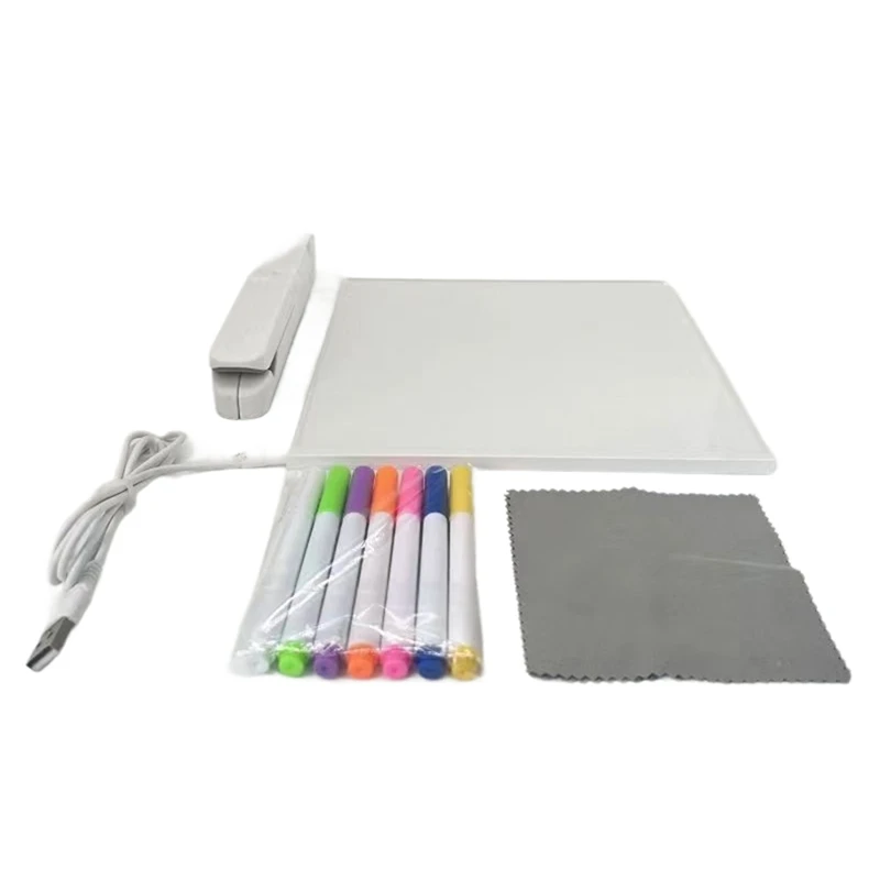 Acrylic Dry Erase Board With LED Light, Dry Erase Board With Stand As A Memo Letter Message Board,Glowing Acrylic Board-ABIU