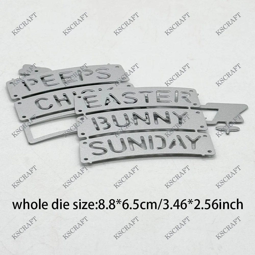 KSCRAFT Easter Banner Cutting Dies Stencils for DIY Scrapbooking Decorative Embossing DIY Paper Cards
