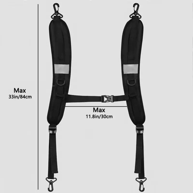 Verstellbare Rucksack-Schultergurte mit reflektierenden Streifen und rutschfester Brustschnalle für Wandern, Pendeln, Schule und Outdoor-Aktivitäten – Detail 8