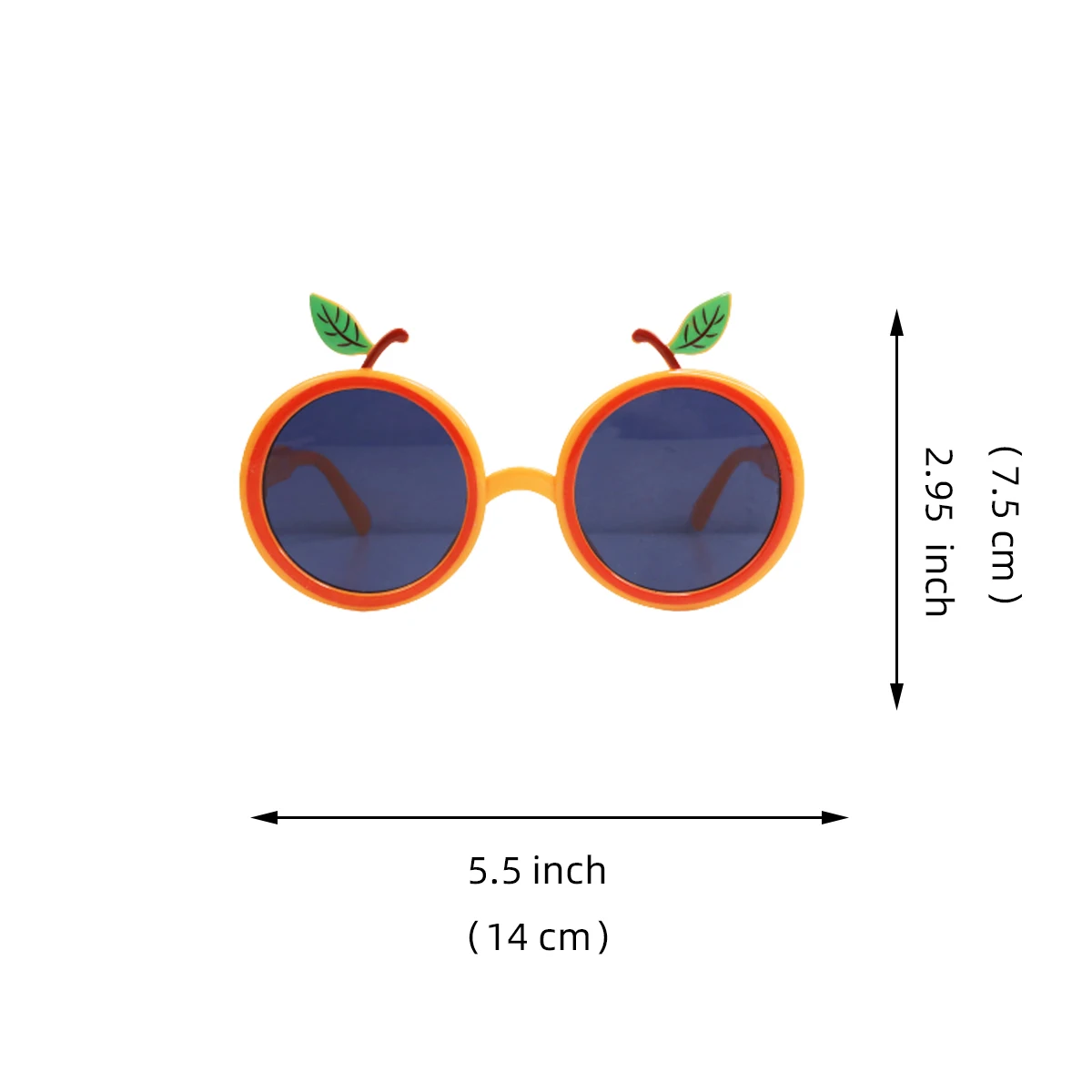 Gafas con forma de naranja para piezas, lentes coloridas y divertidas de estilo playero Hawaiano, suministros para fiesta de cumpleaños, 1 unidad