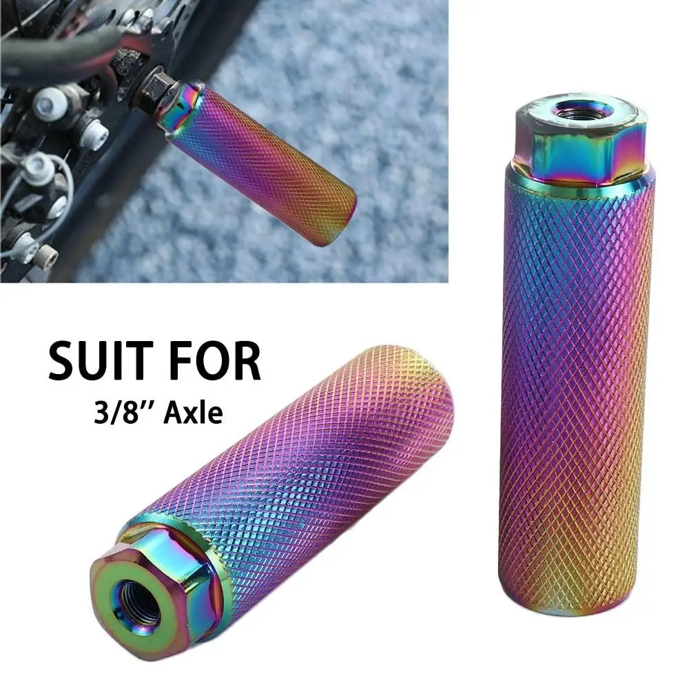 Bicycle Parts BMX Pegs 3/8'' Axle Anti-Skid Mountain Bike Bike Pegs Cycling Stunt Pegs Bicycle Pedals Bike Footrest Lever