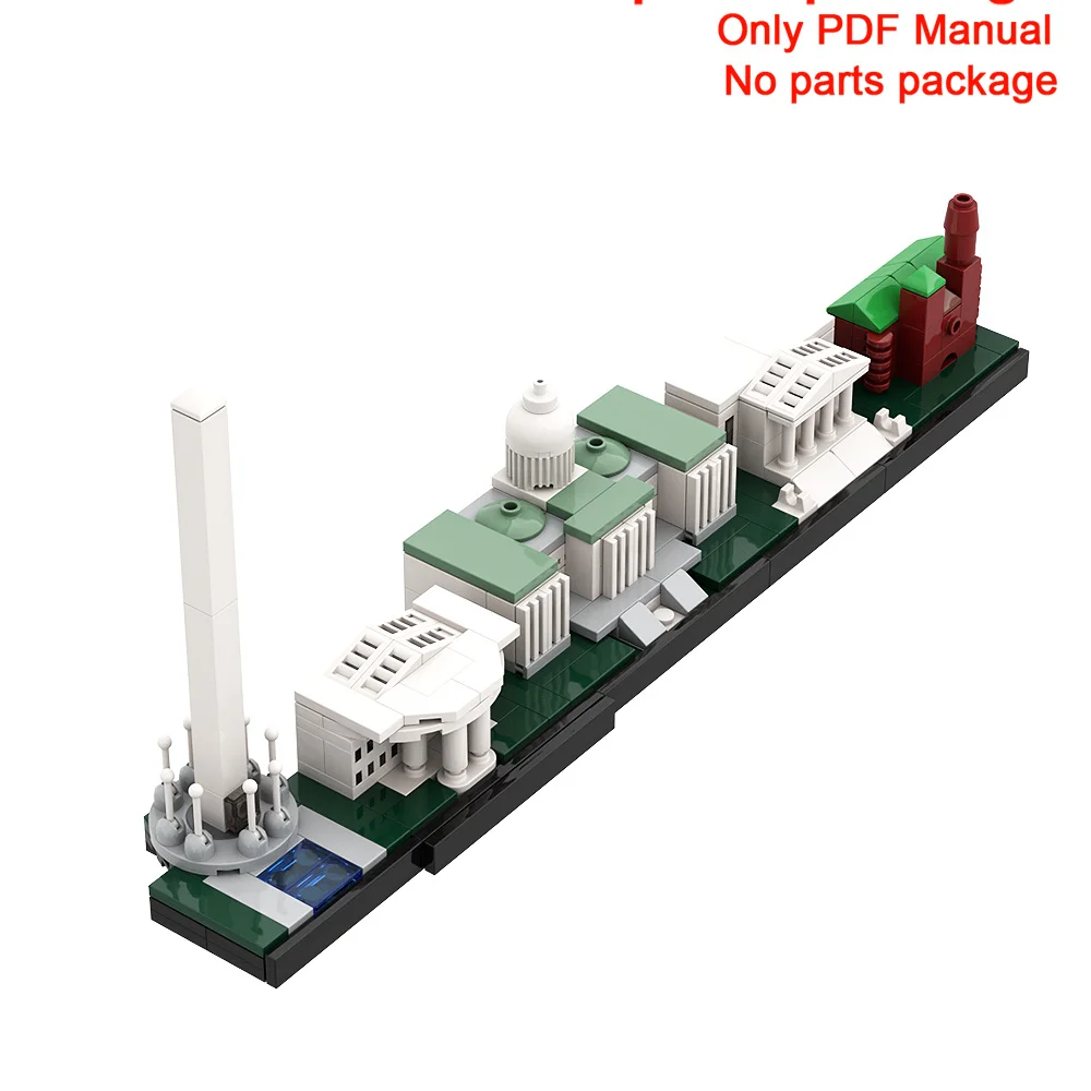 MOC City Washington DC Skyline klocki PDF ręczna architektura części modelu lista (tylko instrukcja PDF, bez części)