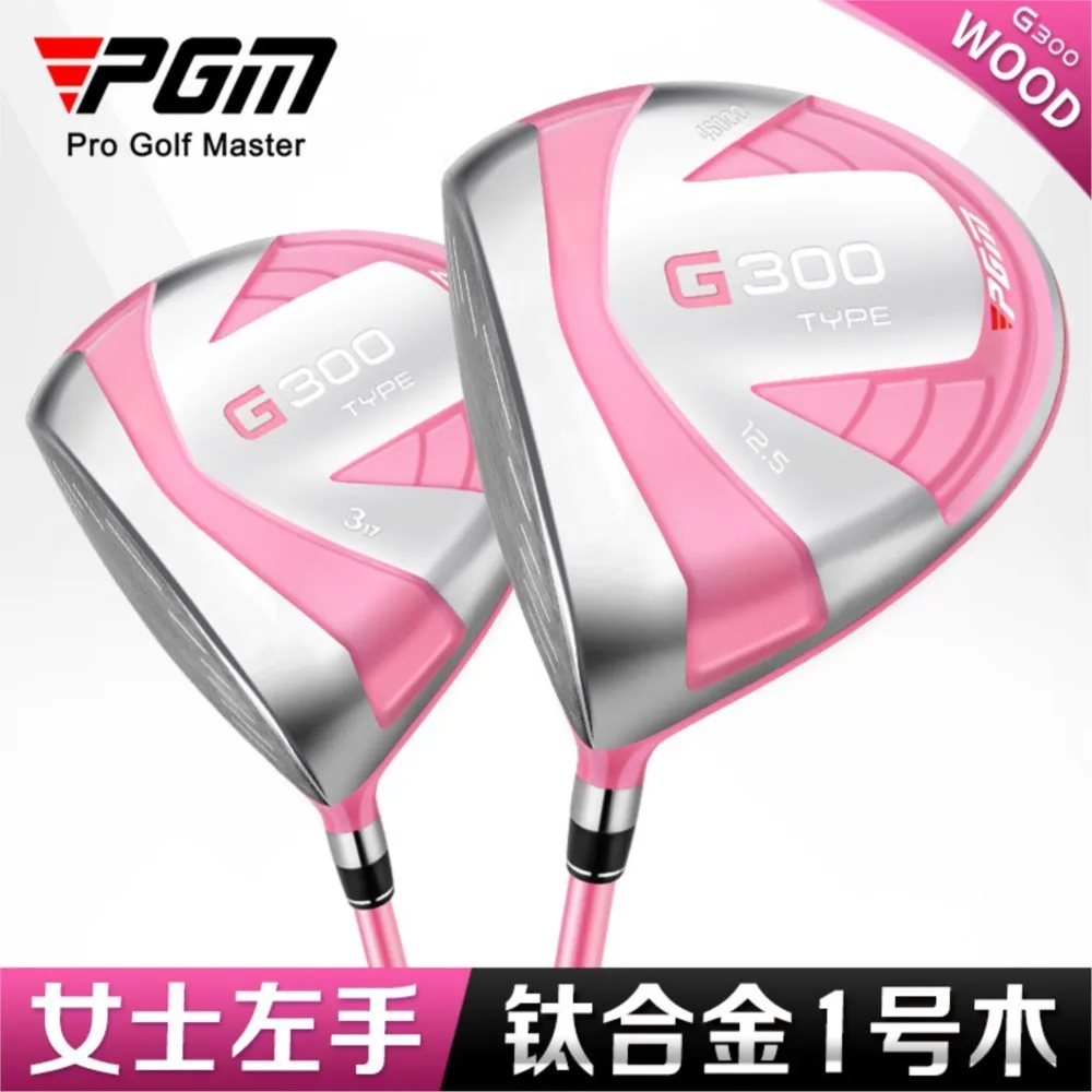 PGM-palo de Golf para mujer, palo de madera de gran volumen N ° 1, cabeza de aleación de titanio, eje de carbono de grado L, G300, Rosa
