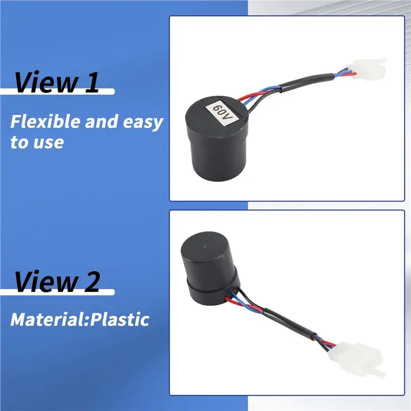 HOES-3 Pin 48V-60V LED Turn Signal Flasher Relay For Citycoco Electric Scooter Flasher Accessories