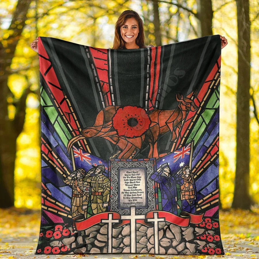 

Anzac Day Lest We Forget Australia & New Zealand Premium Blanket 3D Print Blanket Kids Adult Soft Bed Cover Sheet Fleece Blanket