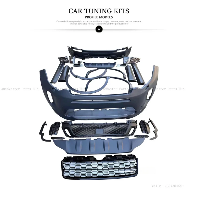 

Upgraded Body Kits New Front Bumper Rear Bumper Without Headlights & Taillights for LR 2017-2020 Discovery
