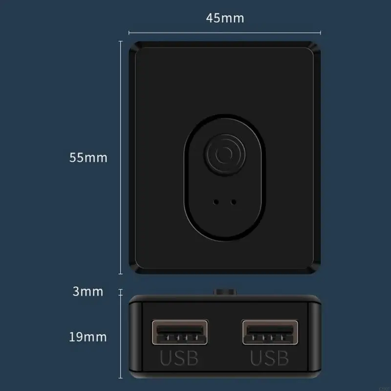 ตัวเลือกสวิตช์ USB C90F 1 คอมพิวเตอร์แชร์ 2 อุปกรณ์ USB USB2.0 กล่องสวิตช์สำหรับแป้นพิมพ์คีย์บอร์ดเมาส์