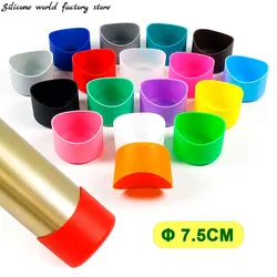 Silicone World 75MM Irregular Silicone Cup Bottom Cover 7.5CM Arc AntiSlip Insulation Bottle Cover Sleeve Sheath Wear-resistant