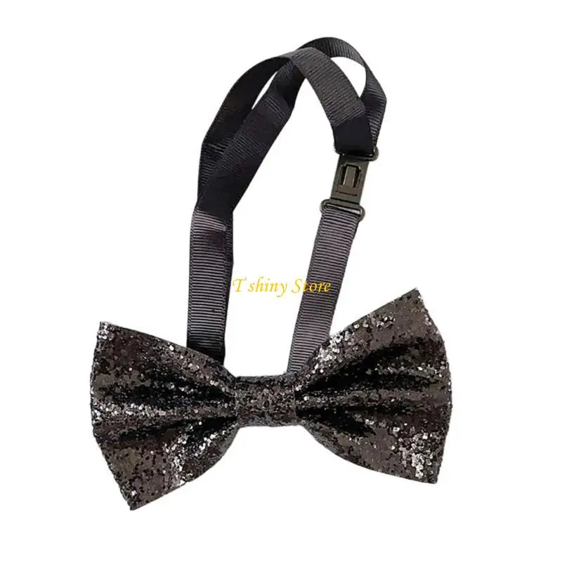 N58F Trend Sequins Necktie Suitable for Meetings/Social Gatherings Adult Necktie