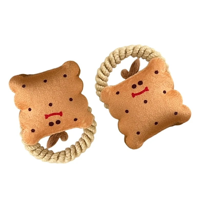 Pack of 2 Hair Rope Hamburger Cookie Hair Ties For Girls and Women Headpiece