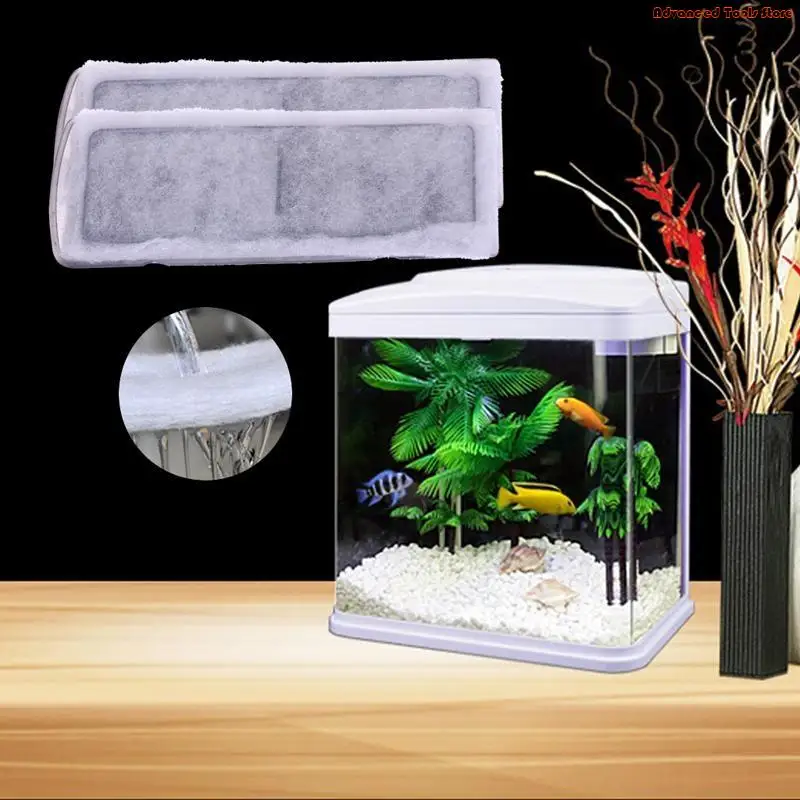 2 Pack Fish Tanks Filter Media Replacement Pad for Freshwater Saltwater W91B